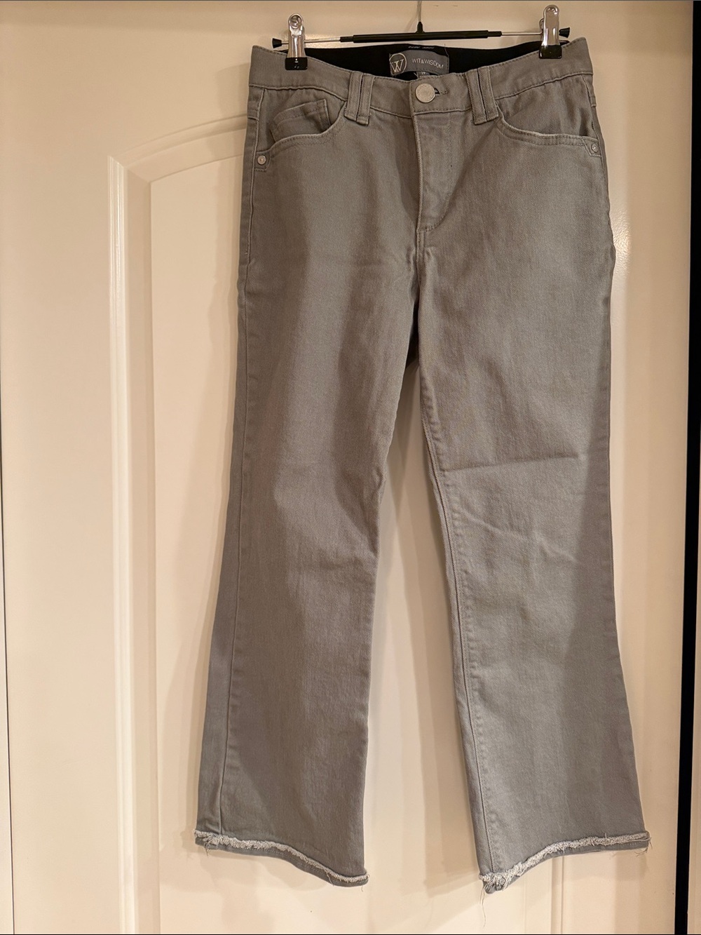 Wit & Wisdom Light Gray/Light Olive Flare Jeans. Only worn once